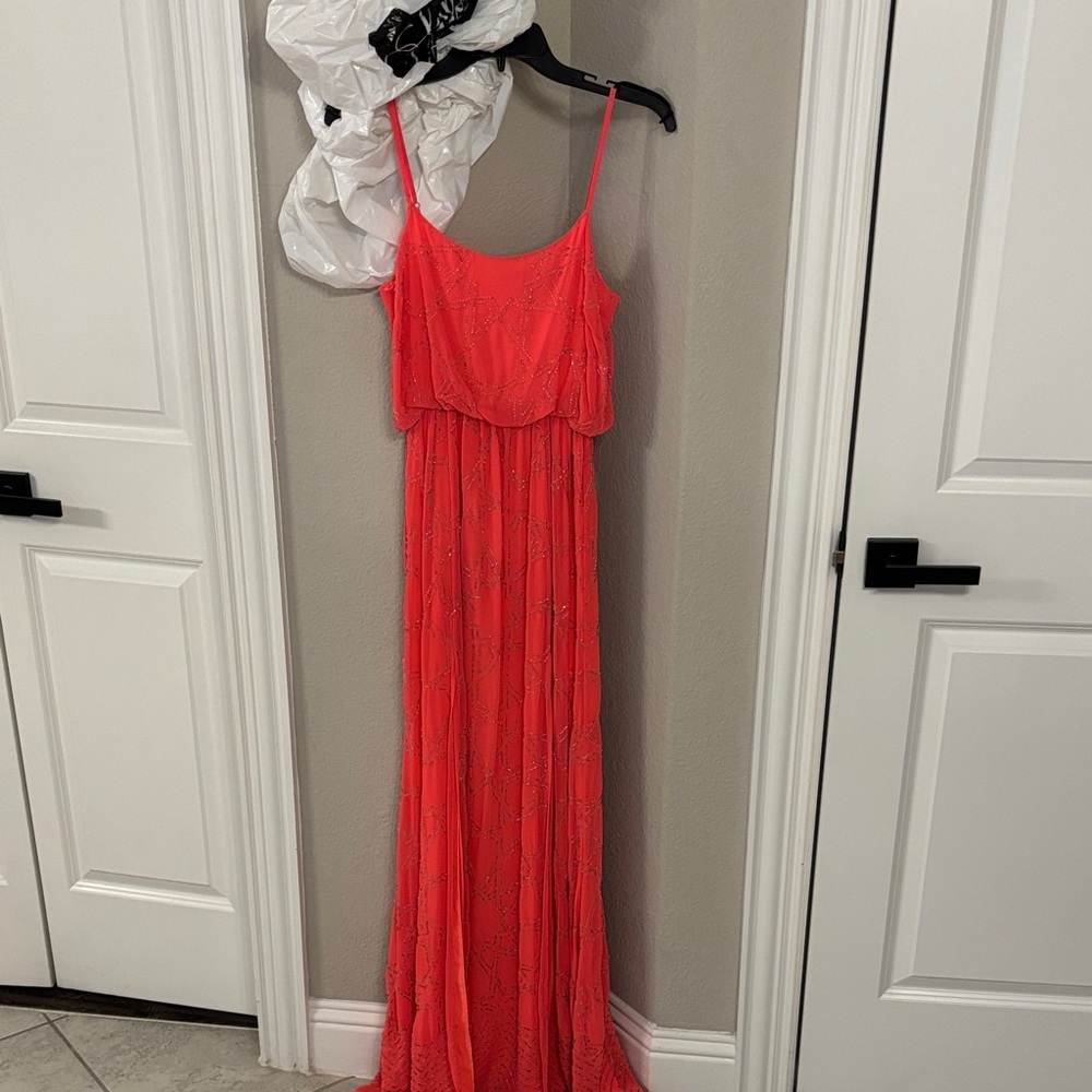Needle & Thread Coral Star Embellished Dress